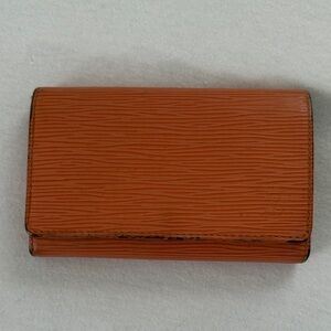 Louis Vuitton RARE Orange Epi Leather Vintage Wallet